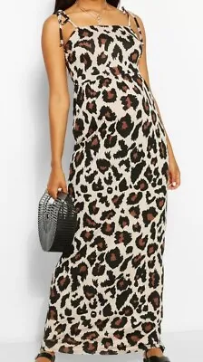 Boohoo Animal Midi Maternity Maxi Dress Size 10 BNWT • £0.99