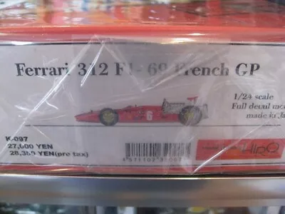 Mfh Model Factory Hiro 1/24 Scale Ferrari 312F1-69 French Gp • $342.95