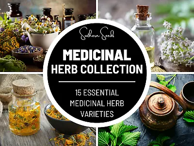 Medicinal Herb Seed Collection - 15 Essential Herbs - Non-GMO  • $24.25