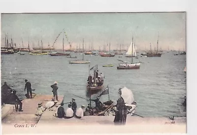 W.008 ISLE OF WIGHT - POSTCARD OF YACHTS AT COWES - Welch • £2.20