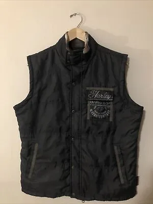Harley-Davidson Black Label Mens Slim Fit Quilted Lined Vest 97585-16VM L • $74.99