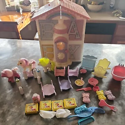 Vintage G1 1985 My Little Pony -Lullaby Nursery House W/ponies & Accessories • $85