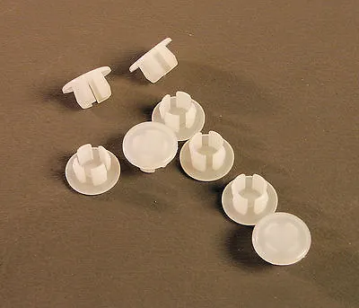 8 Pack Off White Plastic 3/8  Hole Plugs              HPW375 • $5.50