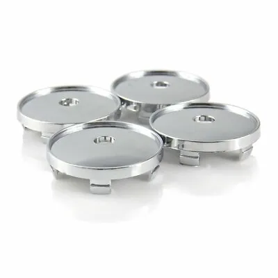 Universal 4X 58mm Silver Chrome ABS Wheel Rims Center Hub Caps DIY Directly Fit • $8.64