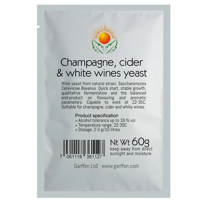 £6 • Buy Champagne, Cider & White Wine Yeast 60g