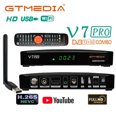 $36.99 • Buy  2 In 1 FTA Satellite TV Receiver Pro HD PVR DVB-S2/T2 Twin Tuner With USB WIFI