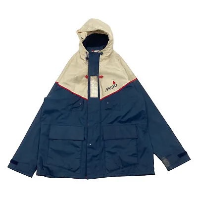 Musto Sailing Outdoor Technical Rain Coat | Vintage High End Designer Navy White • $55.49