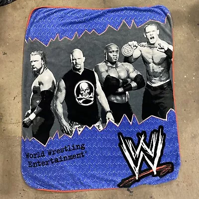 WWE Stone Cold John Cena Bobby Lashley Wrestling Throw Blanket Triple H 50 X 60 • $19.99