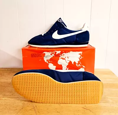 $295 • Buy Vintage Nike Oceania Running Shoes 1982 Navy / White MIB Mens Size 13.5 NEW MINT