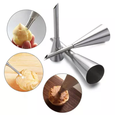 3Pcs/kit Icing Piping Nozzles Cake Decorating Tool Cream Puff Nozzle Pastry Tips • £5.79