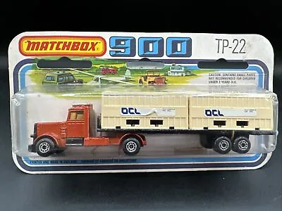 1978 Matchbox 900 TP 22 ORANGE LONG HAUL OCL CONTAINER Truck & Trailer FREE SHIP • $39.99