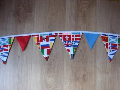 Handmade Bunting National Flags Over 2 Metres • £4.50