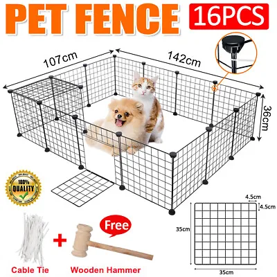 10/12/16 Panels DIY Pet Dog Puppy Rabbit Playpen Run Crate Foldable Cage Fence • £20.99