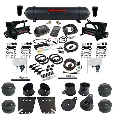 Complete Air Ride Suspension Kit 27695 Air Lift 3/8 3H Blk 580 For 58-64 Impala • $2609.89