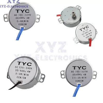 AC 12V/110V/220V TYC-50 4W 50/60Hz Synchronous Motor 2.5/3/5/6RPM For Microwave • $7.99