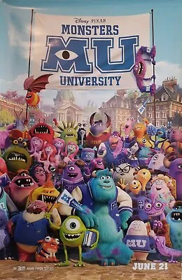 MONSTERS UNIVERSITY MOVIE POSTER 2 Sided ORIGINAL FINAL 27x40 DISNEY PIXAR ANIMA • $25