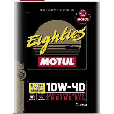 Motul Classic Eighties Semi-Synthetic Engine Oil 10W40 - 2 Liter • $29.07