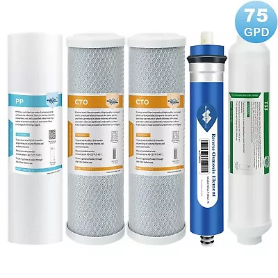 75 GPD RO Water Filter Replacement For APEC 5/6/7 Stage Reverse Osmosis System • $32.99