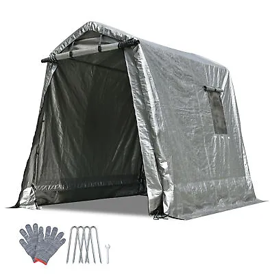 6x8 Ft Portable Storage Shed Shelter Garage Carport Canopy Outdoor Motorcycle • $144.90