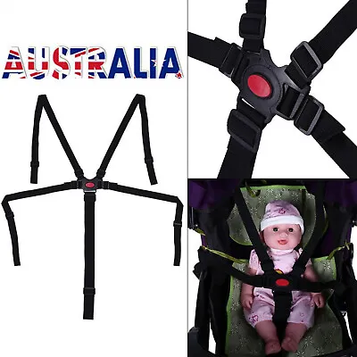 $11.99 • Buy 5 Point Harness Stroller High Chair Pram Buggy Safe Belt Strap Baby Children AU