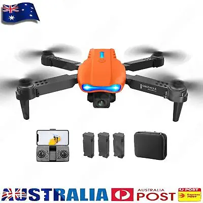 $36.39 • Buy Aeroplane USB Charging FPV Drones For Boys Girls (Orange 3Battery 2 Camera) -