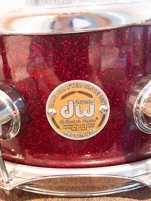 DW Craviotto DW Red Sparkle Steam Bent Snare 5.5 X 14 • $850.06