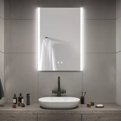 Bathroom Led Mirror Shaver Socket Storage Mirror Cabinet Wall Mount Touch Sensor • £118.95