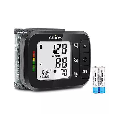 SEJOY LCD Digital Wrist Blood Pressure Monitor BP Cuff Gauge Automatic Machine • $24.79