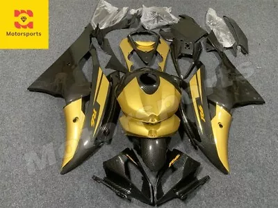 Carbon Fiber Paint Gold Fairing Kit For Yamaha YZF R6 2008-2016 Injection Body • $634.79