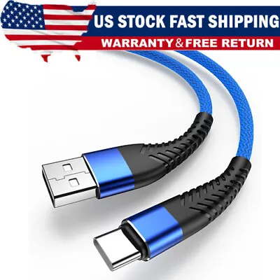 $5.18 • Buy Heavy Duty Braided USB C Type-C Fast Charging Data Sync Charger Cable Long Cord
