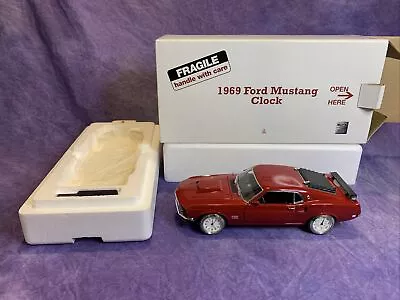 Danbury Mint 1969 Ford Mustang Boss 429 Clock Red 1:24 LE NIB • $399.99
