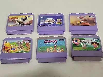 Lot Of 6 VTech V.Smile Learning System Games Winnie The Pooh Dora Scooby Doo Kun • $20