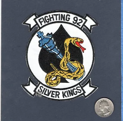 VF-92 SILVER KINGS US NAVY F-4 PHANTOM 4.5 Vietnam  Fighter Squadron Patch • $6.99