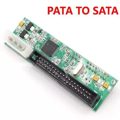 SATA To Pata IDE Converter Adapter Plug&Play 7+15 Pin 3.5/2.5 Sata HDD GR • £9.05