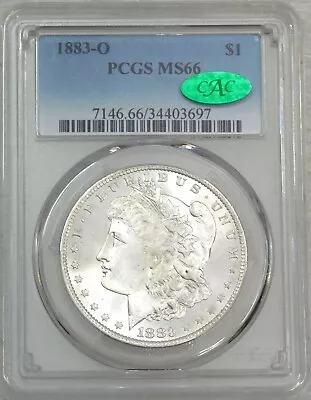 1883-O Morgan Silver Dollar PCGS MS66 CAC Bright White Frosty Luster PQ #MR14 • $475.88