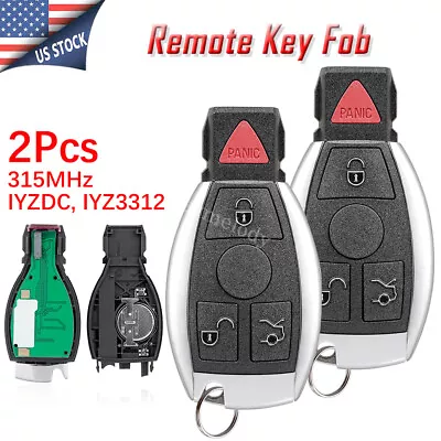 2 For 2000 2001 2002 2003 Mercedes Benz E320 CLK320 S430 Remote Key Fob 4 Button • $31.29