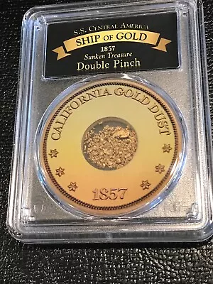 Pcgs 1857 Ss Central America Shipwreck Of California Gold Dust Double Pinch-jul1 • $209.99