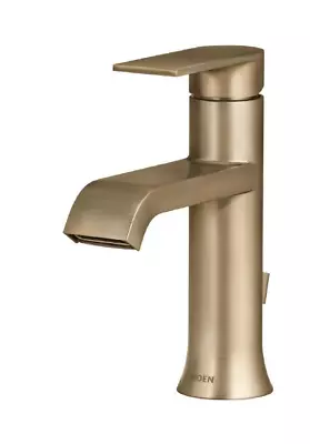 MOEN Genta WS84760BZG Single Handle Bathroom Faucet In Bronzed Gold • $84.99