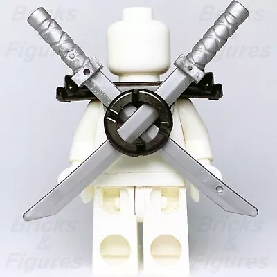 Ninjago LEGO® Black Ninja Shoulder Pad Scabbard & 2 X Flat Silver Katana Swords • $9.99