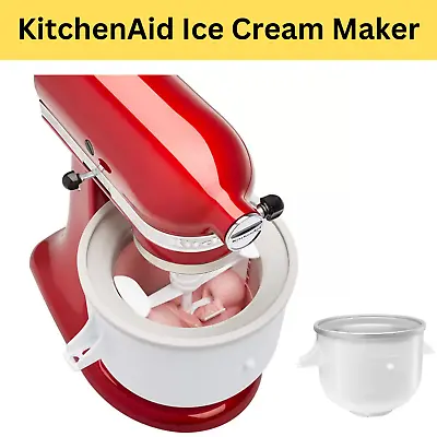 $88.46 • Buy Kitchenaid Stand Mixer Attachment Ice Cream Sorbet Maker Freezer 1.9L Bowl Mixer