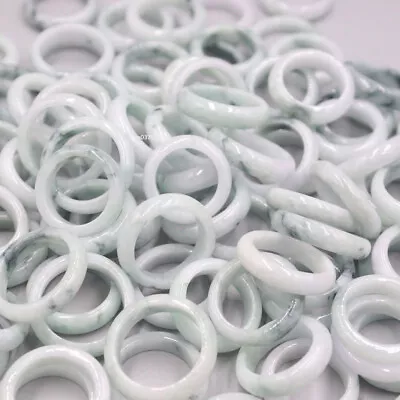 100% Real Jade A Grade Natural Jadeite Ring For Women Men Band Boss Ring -1pcs • £15.34