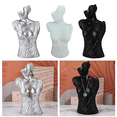 Jewelry Display Stand Necklace Holder Mannequin Decorative Storage For Shop • £19.20