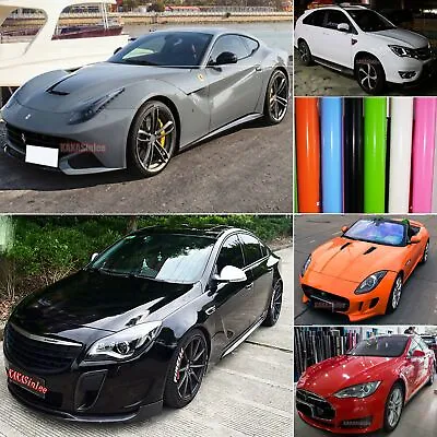 Smooth Stretch Glossy Flat Bright Car Paint Vinyl Wrap Sheet Sticker Air Free US • $208.99