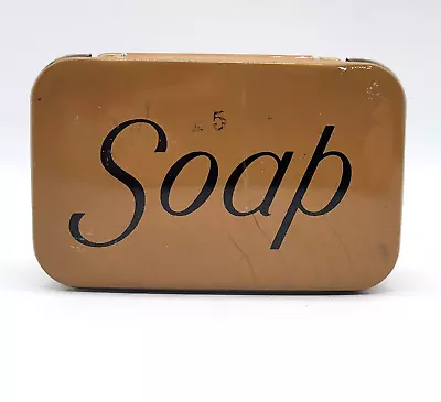 Aluminum Metal Soap Holder Container Travel Case Hinged Box Vintage • $15.29