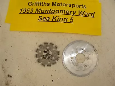 1953 54 Montgomery Ward Sea King 5hp Outboard Recoil Catch Ring Basket Pulley • $18