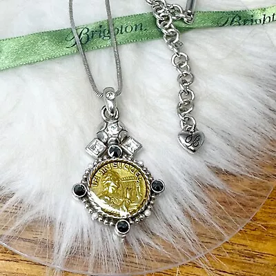 Brighton DEVOTION MUSE  Listen To The Music  Crystal Silver Plate  Necklace NWOT • $65