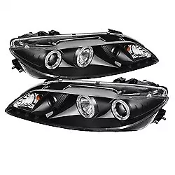 Spyder For Mazda 6 03-05 With Fog Lights Projector Headlights LED Halo DRL Blk P • $357.54