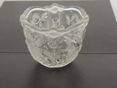 MIKASA -Holiday- Angel Xmas Crystal Glass Votive Candle Holder Light.4 X 3 INCH • $14.99