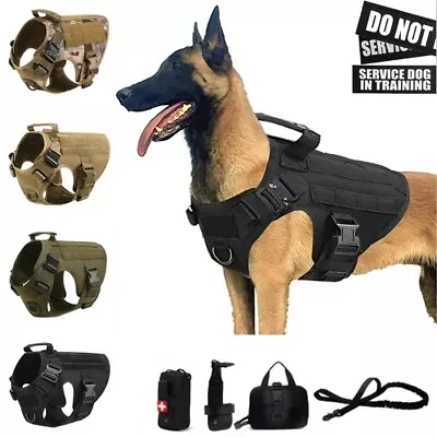 K9 Military Pet Vest Tactical Training Dog Harness And Leash Set For All Breads • $93