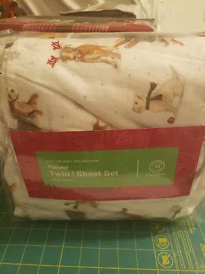 New Flannel Martha Stewart Bed Sheets • $39.99